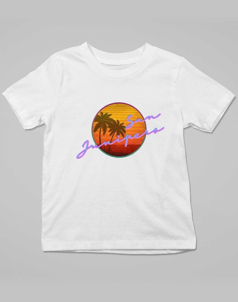 San Junipero 80s Neon Kids T-Shirt 3-4 years / White  - Off World Tees