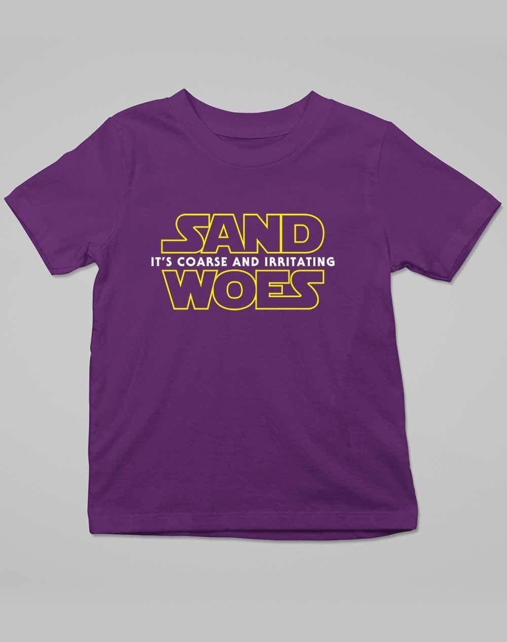 Sand Woes - Kids T-Shirt 3-4 years / Dark Purple  - Off World Tees