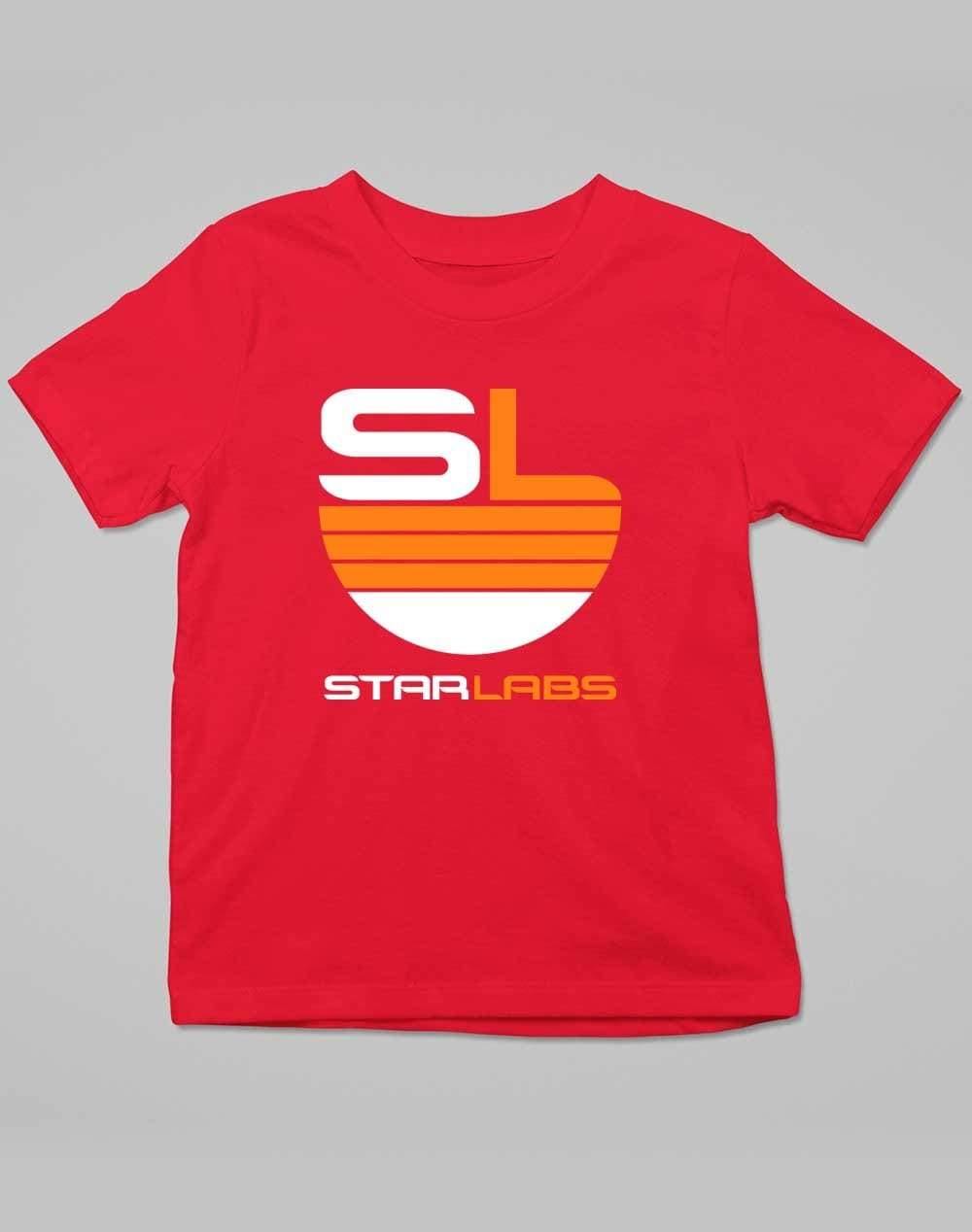 Star Labs Logo Kids T-Shirt 3-4 years / Red  - Off World Tees