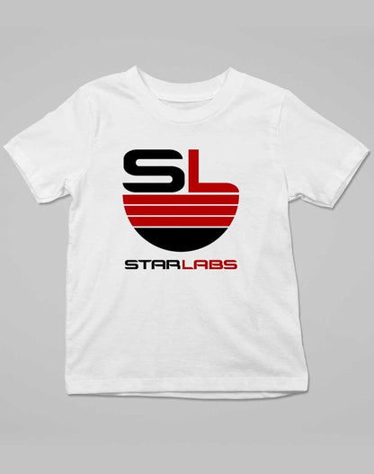 Star Labs Logo Kids T-Shirt 3-4 years / White  - Off World Tees