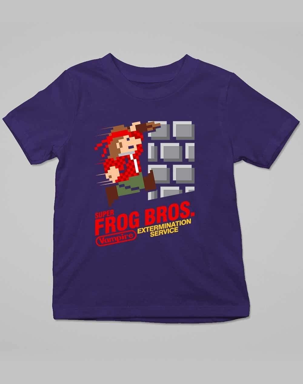 Super Frog Bros Kids T-Shirt 3-4 years / Navy  - Off World Tees