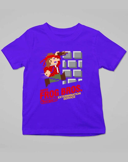 Super Frog Bros Kids T-Shirt 3-4 years / Royal Blue  - Off World Tees