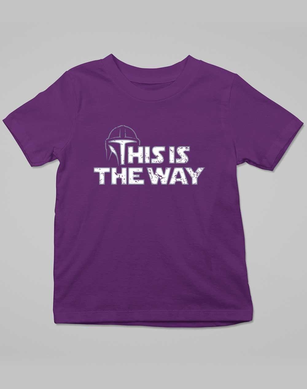 This is the Way - Kids T-Shirt 3-4 years / Dark Purple  - Off World Tees