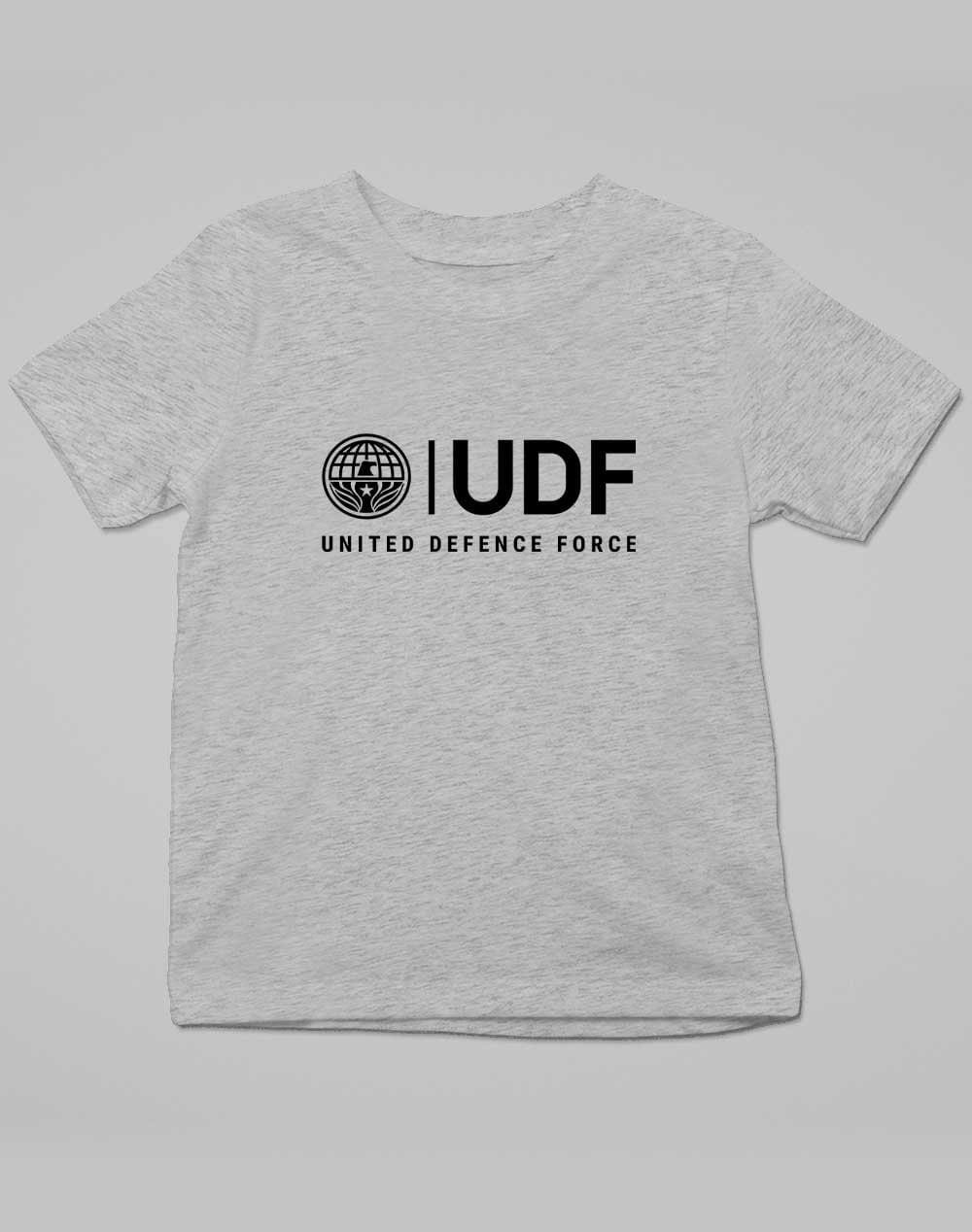 UDF United Defense Force Kids T-Shirt 3-4 years / Grey Marl  - Off World Tees
