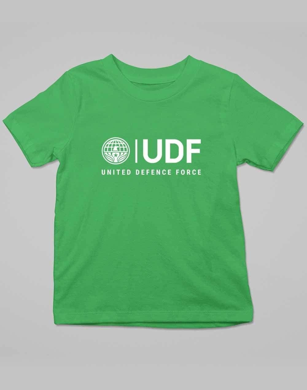 UDF United Defense Force Kids T-Shirt 3-4 years / Kelly Green  - Off World Tees