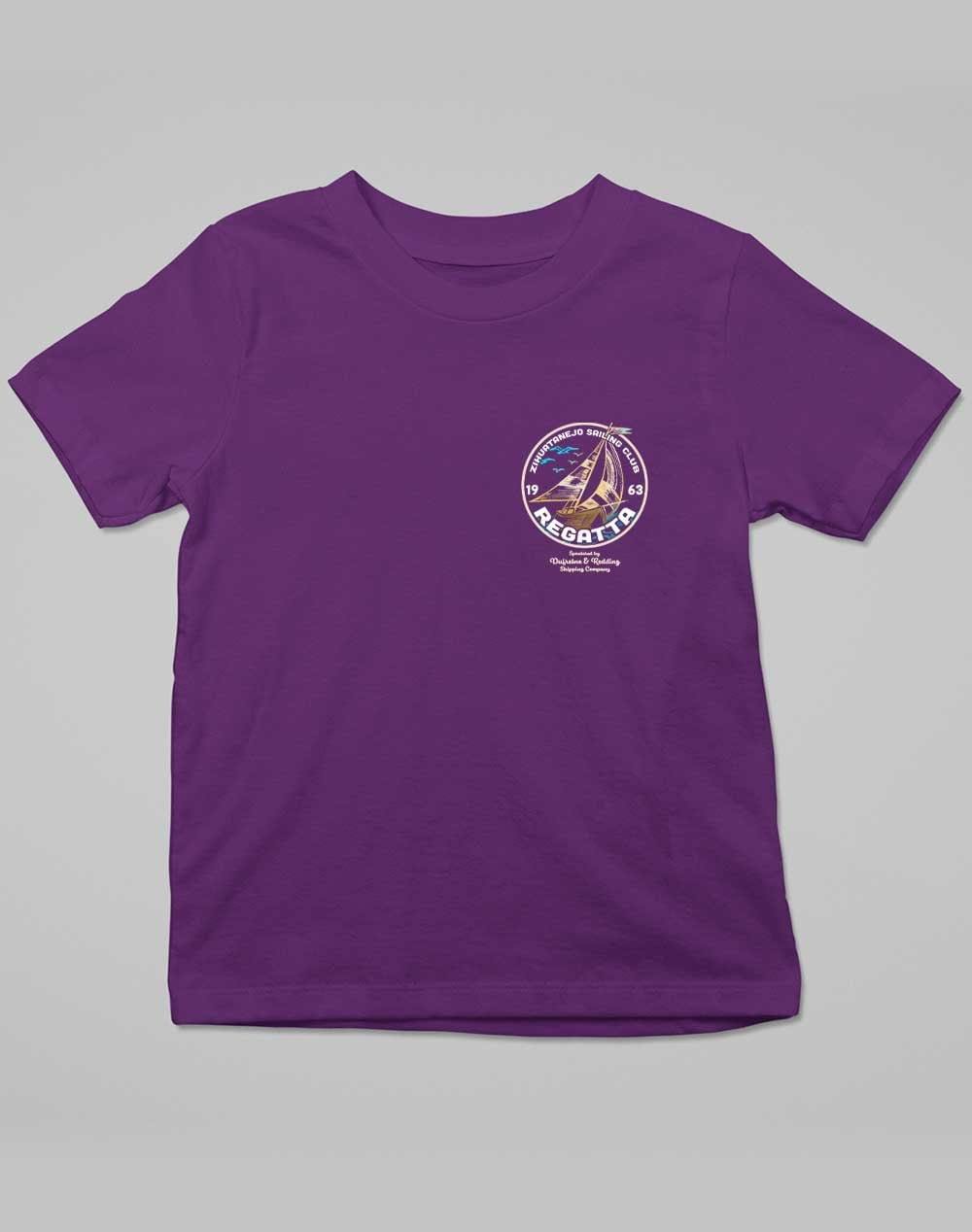 Zihuatanejo Sailing Regatta 1963 Kids T-Shirt 3-4 years / Dark Purple  - Off World Tees