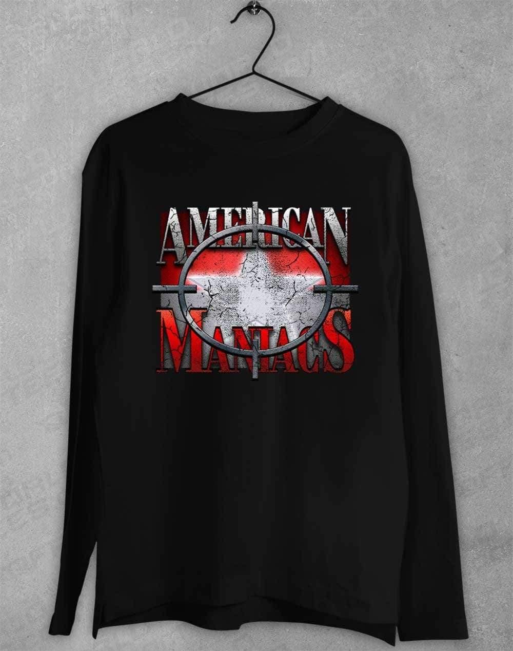 American Maniacs - Long Sleeve T-Shirt S / Black  - Off World Tees