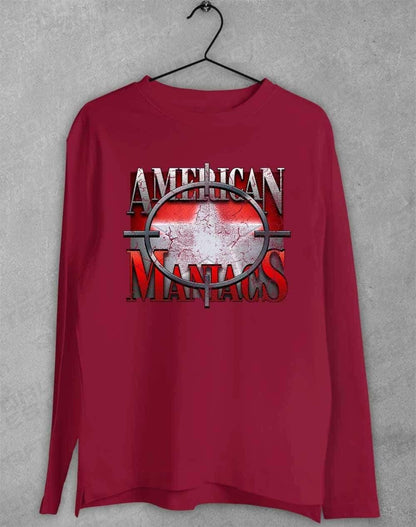 American Maniacs - Long Sleeve T-Shirt S / Cardinal  - Off World Tees