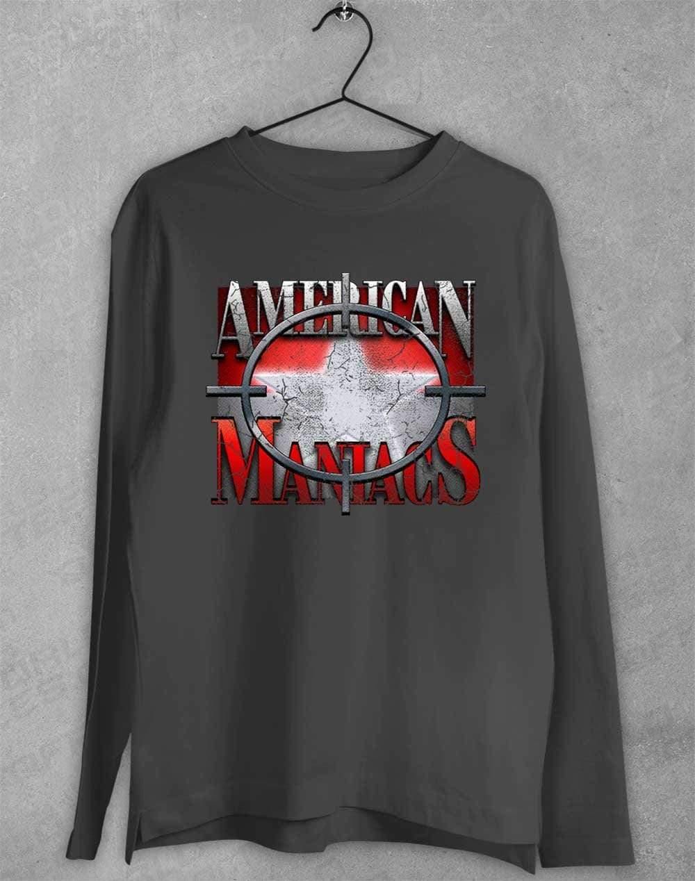 American Maniacs - Long Sleeve T-Shirt S / Charcoal  - Off World Tees