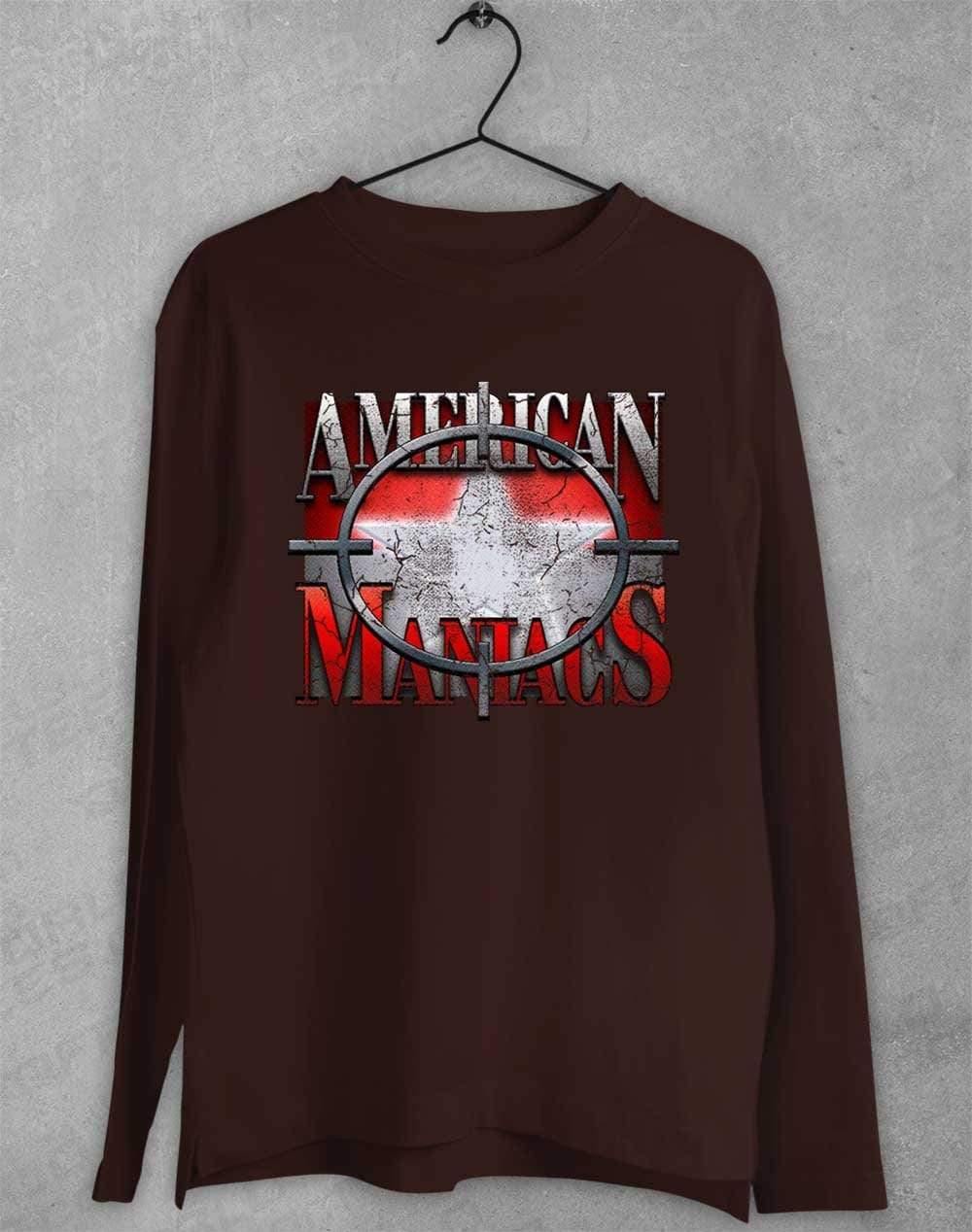 American Maniacs - Long Sleeve T-Shirt S / Dark Chocolate  - Off World Tees