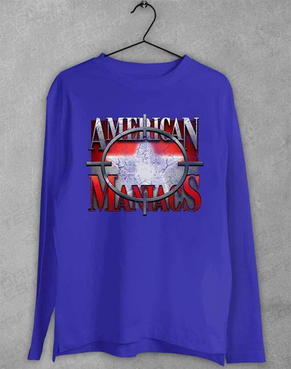 American Maniacs - Long Sleeve T-Shirt S / Royal  - Off World Tees