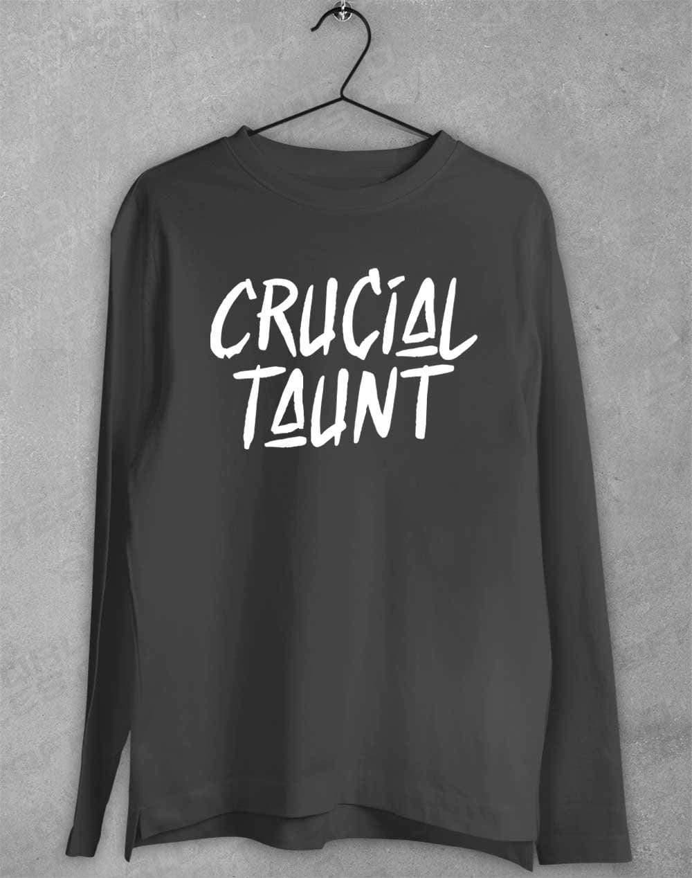 Crucial Taunt Long Sleeve T-Shirt S / Charcoal  - Off World Tees