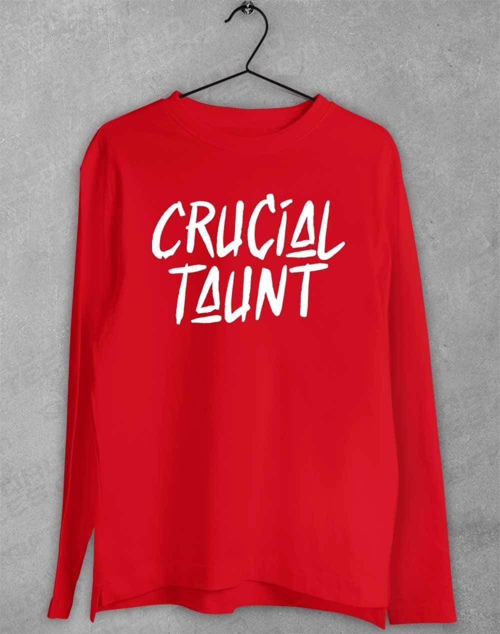 Crucial Taunt Long Sleeve T-Shirt S / Red  - Off World Tees