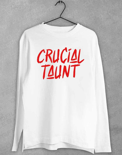 Crucial Taunt Long Sleeve T-Shirt S / White  - Off World Tees