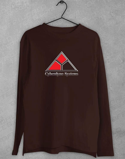 Cyberdyne Systems Long Sleeve T-Shirt S / Dark Chocolate  - Off World Tees
