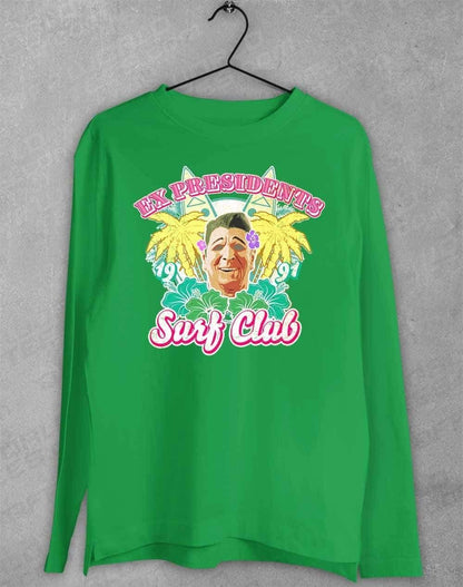 Ex Presidents Surf Club Long Sleeve T-Shirt S / Irish Green  - Off World Tees
