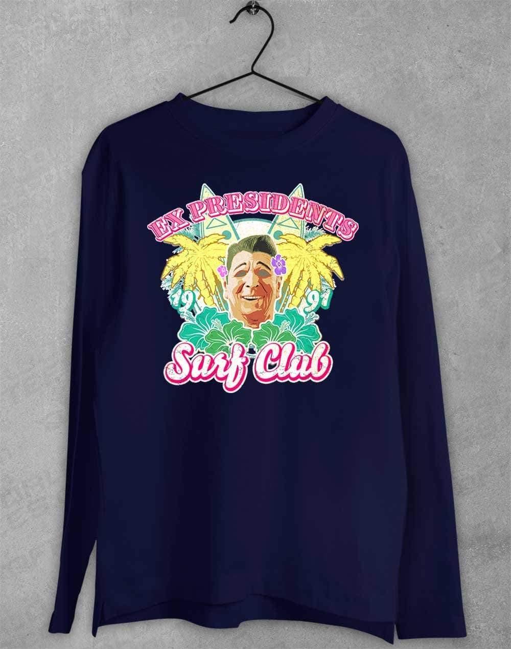 Ex Presidents Surf Club Long Sleeve T-Shirt S / Navy  - Off World Tees