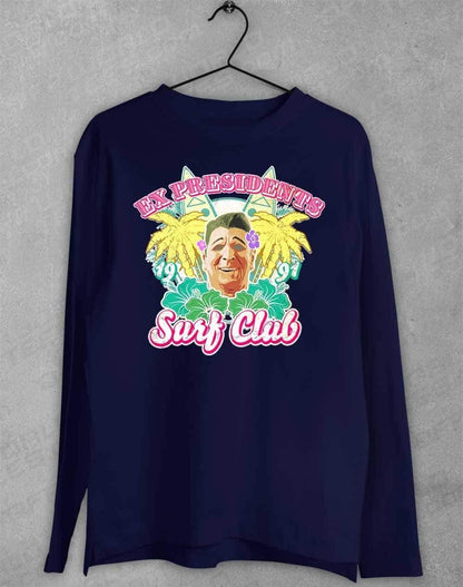 Ex Presidents Surf Club Long Sleeve T-Shirt S / Navy  - Off World Tees