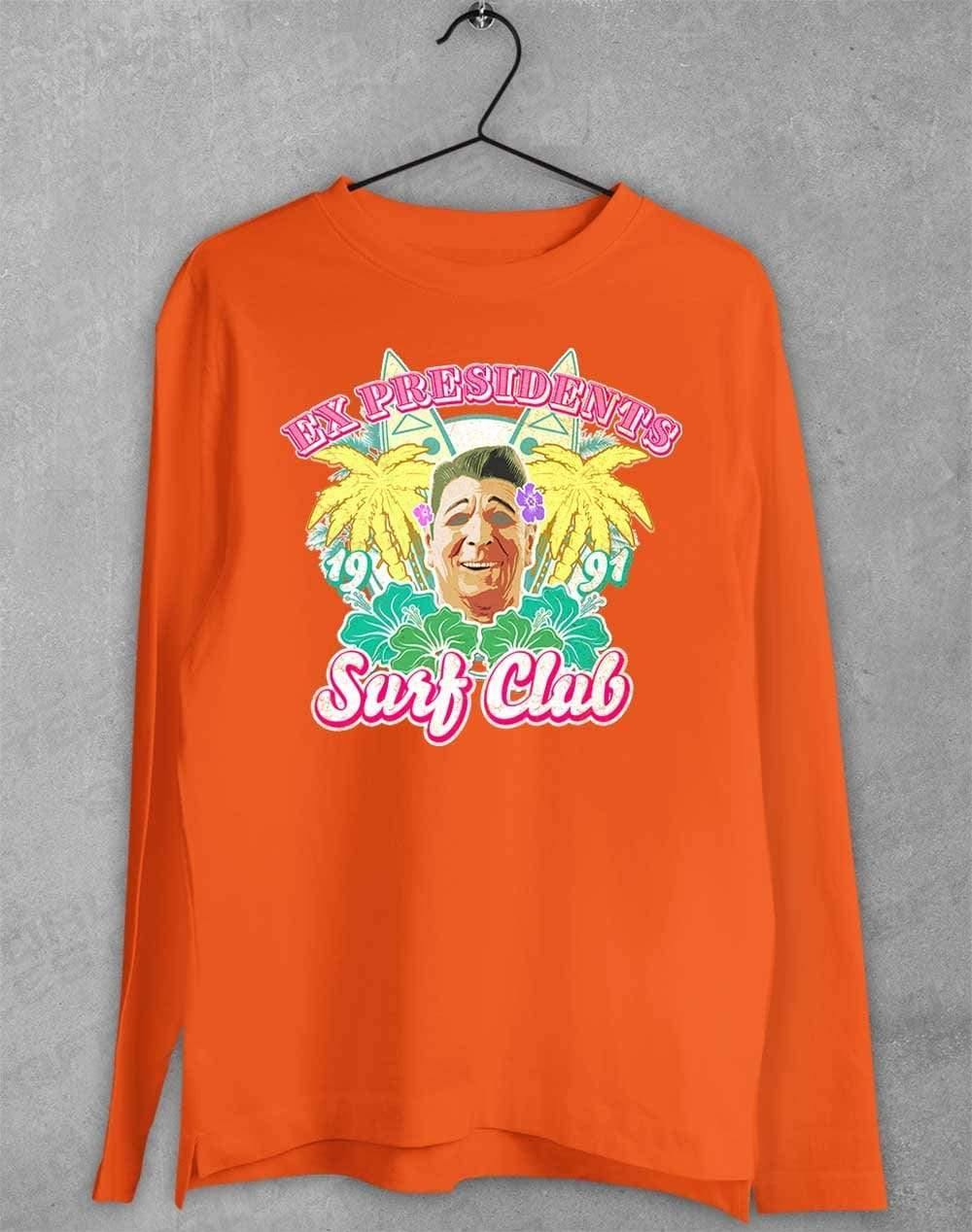 Ex Presidents Surf Club Long Sleeve T-Shirt S / Orange  - Off World Tees