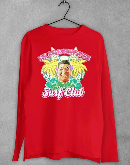 Ex Presidents Surf Club Long Sleeve T-Shirt S / Red  - Off World Tees