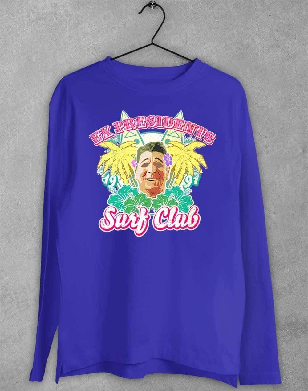 Ex Presidents Surf Club Long Sleeve T-Shirt S / Royal  - Off World Tees