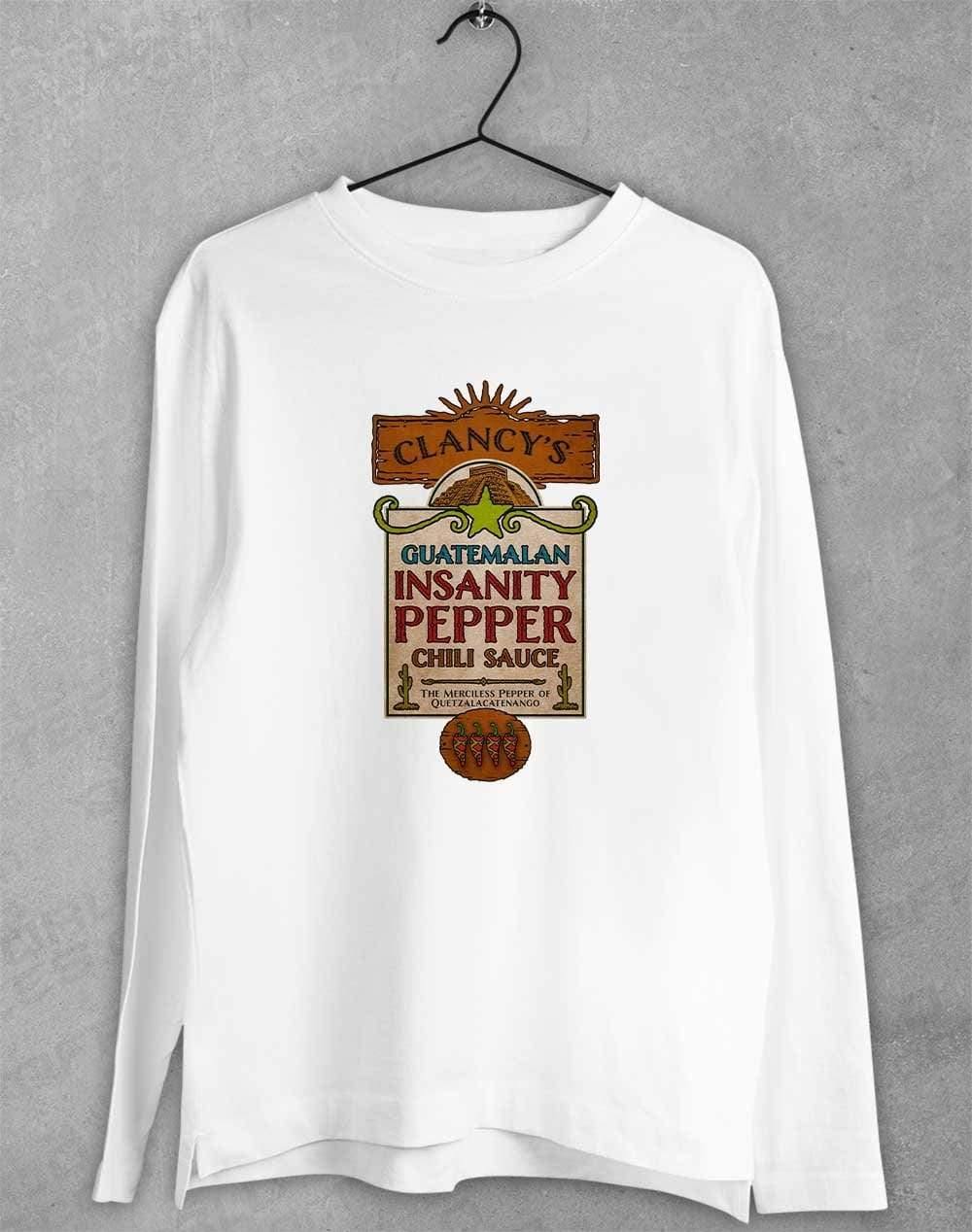 Guatemalan Insanity Pepper Chili Sauce Long Sleeve T-Shirt S / White  - Off World Tees