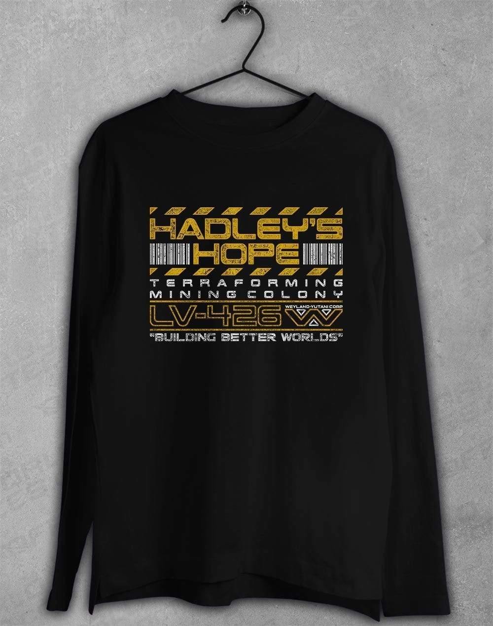 Hadley's Hope LV426 Long Sleeve T-Shirt S / Black  - Off World Tees