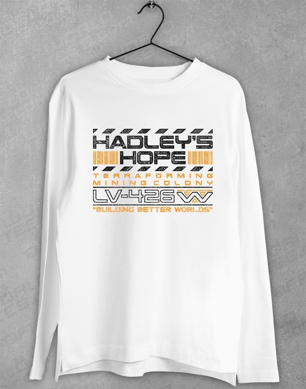 Hadley's Hope LV426 Long Sleeve T-Shirt S / White  - Off World Tees