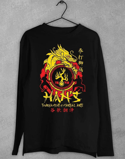 Han's Tournament of Martial Arts Long Sleeve T-Shirt S / Black  - Off World Tees