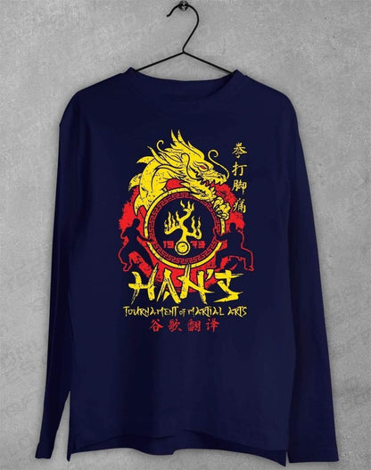Han's Tournament of Martial Arts Long Sleeve T-Shirt S / Navy  - Off World Tees