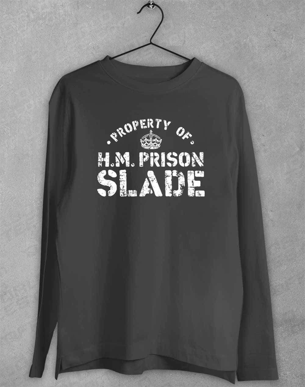 HM Prison Slade Long Sleeve T-Shirt S / Charcoal  - Off World Tees