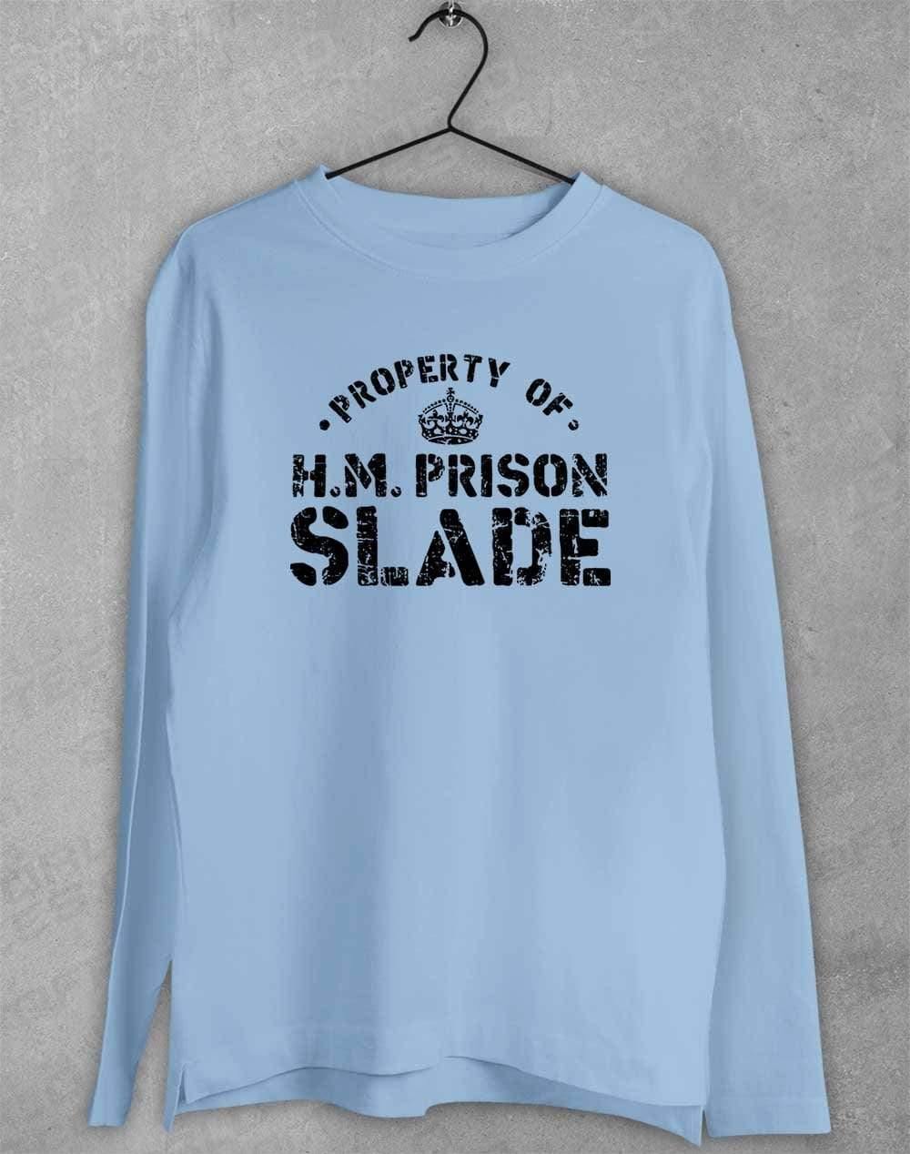 HM Prison Slade Long Sleeve T-Shirt S / Light Blue  - Off World Tees