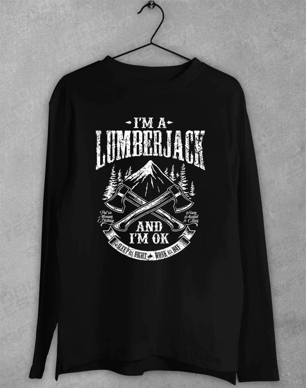 I'm a Lumberjack Long Sleeve T-Shirt S / Black  - Off World Tees