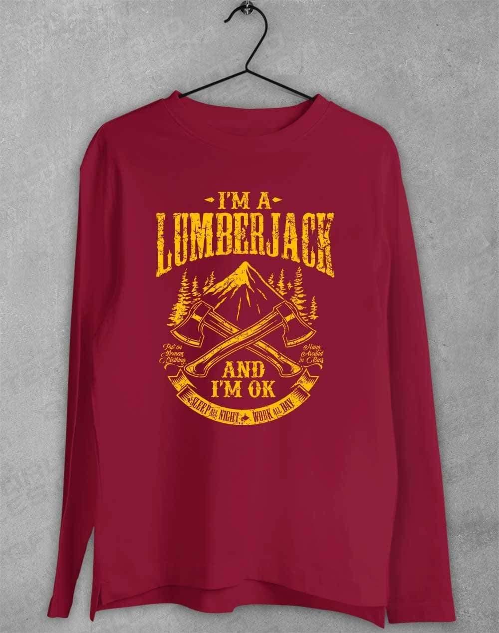 I'm a Lumberjack Long Sleeve T-Shirt S / Cardinal  - Off World Tees