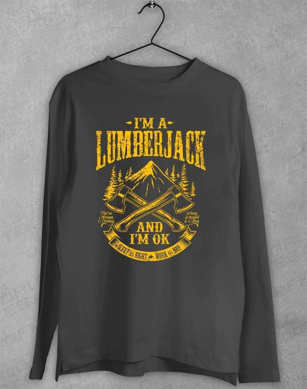 I'm a Lumberjack Long Sleeve T-Shirt S / Charcoal  - Off World Tees