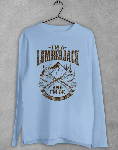 I'm a Lumberjack Long Sleeve T-Shirt S / Light Blue  - Off World Tees