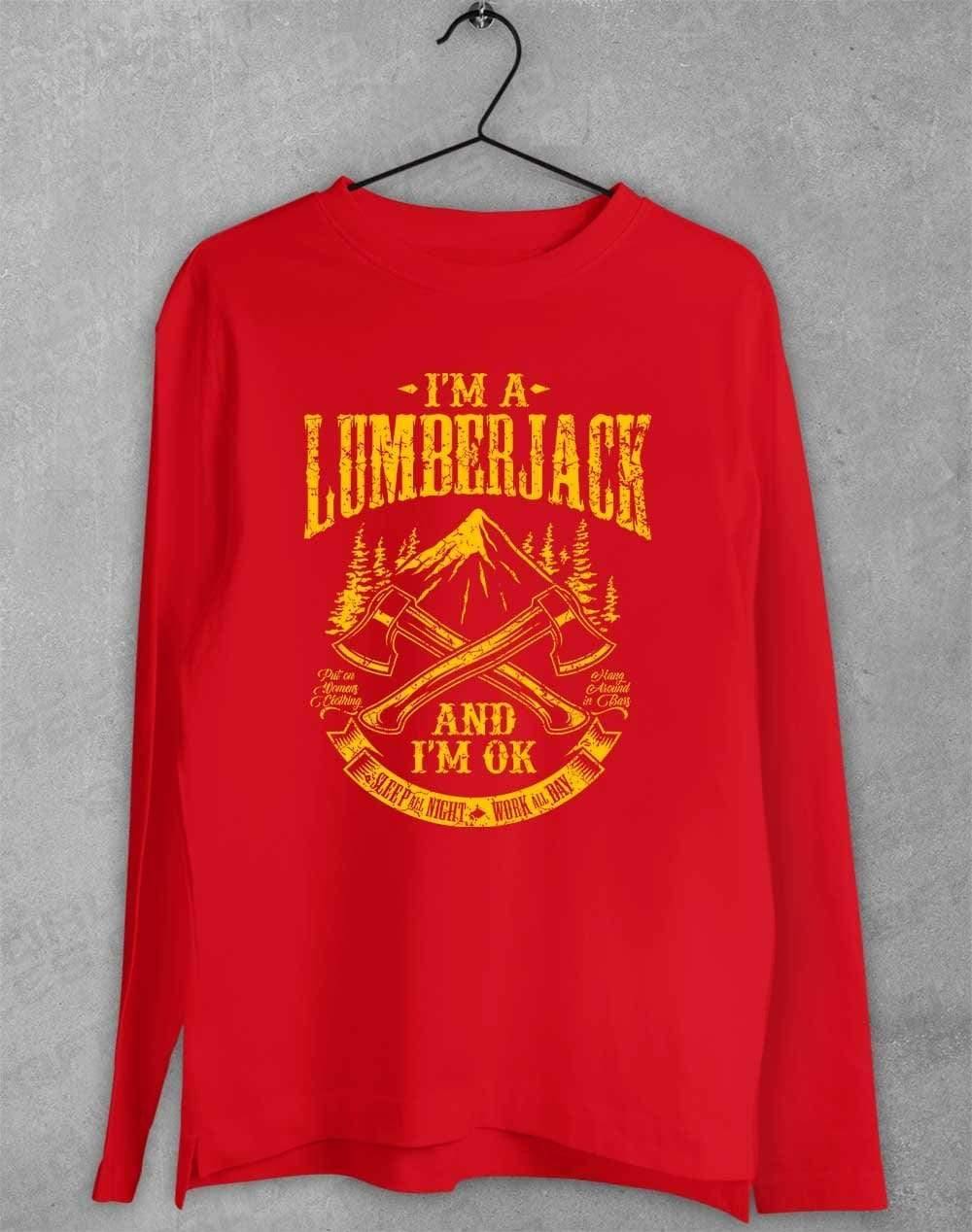 I'm a Lumberjack Long Sleeve T-Shirt S / Red  - Off World Tees