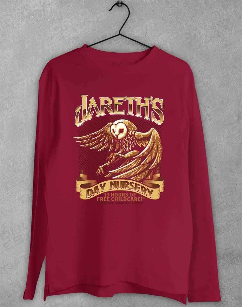 Jareth's Day Nursery Long Sleeve T-Shirt S / Cardinal  - Off World Tees