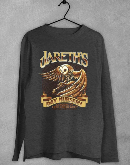 Jareth's Day Nursery Long Sleeve T-Shirt S / Dark Heather  - Off World Tees