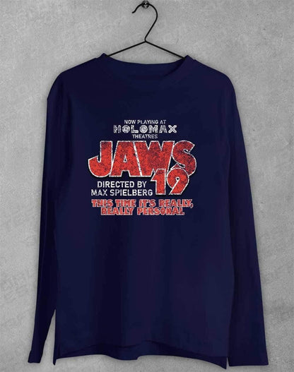Jaws 19 Long Sleeve T-Shirt S / Navy  - Off World Tees