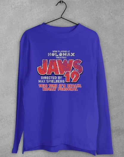 Jaws 19 Long Sleeve T-Shirt S / Royal  - Off World Tees