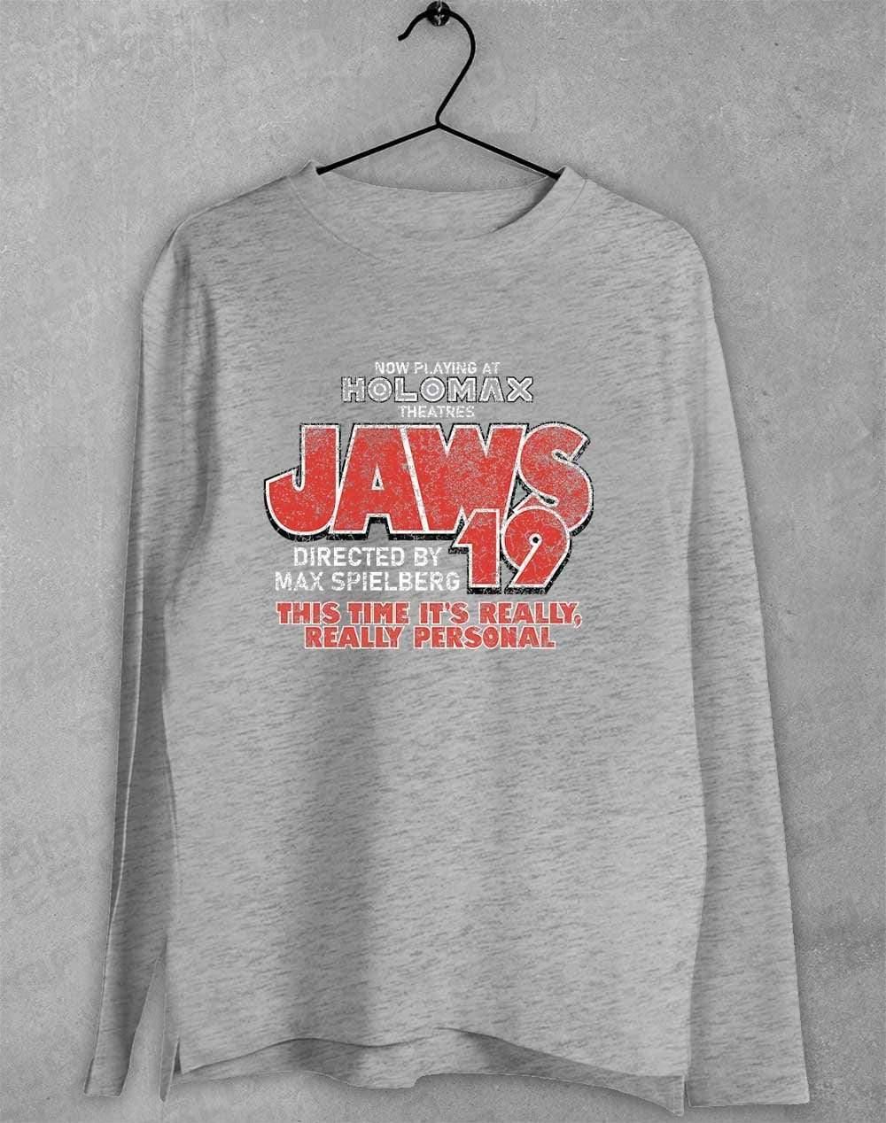 Jaws 19 Long Sleeve T-Shirt S / Sport Grey  - Off World Tees
