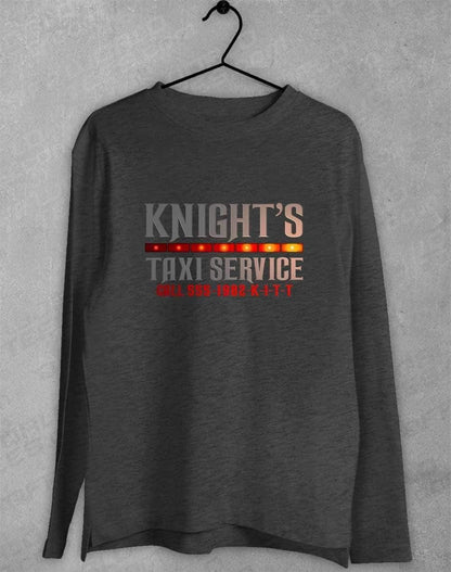 Knight's Taxi Sevice Long Sleeve T-Shirt S / Dark Heather  - Off World Tees
