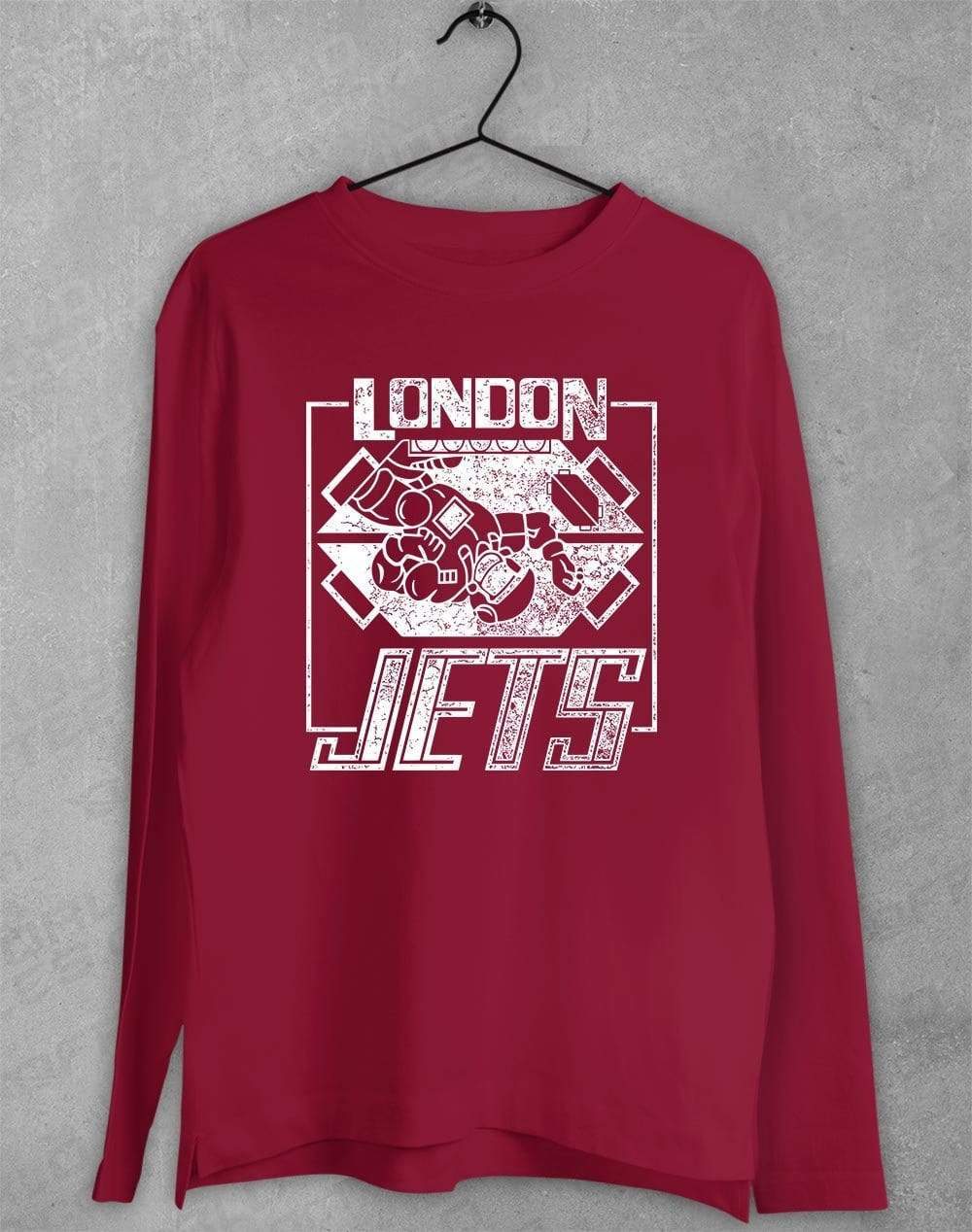 London Jets Long Sleeve T-Shirt S / Cardinal  - Off World Tees