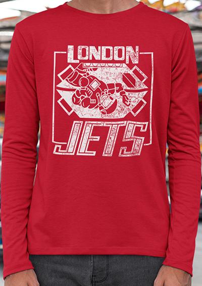 London Jets Long Sleeve T-Shirt S / Red  - Off World Tees