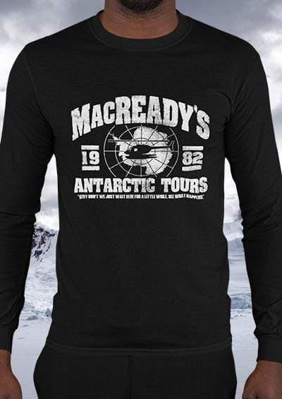 MacReady's Antarctic Tours 1982 Long Sleeve T-Shirt  - Off World Tees
