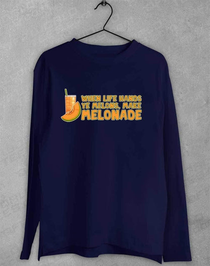 Make Melonade Long Sleeve T-Shirt S / Navy  - Off World Tees