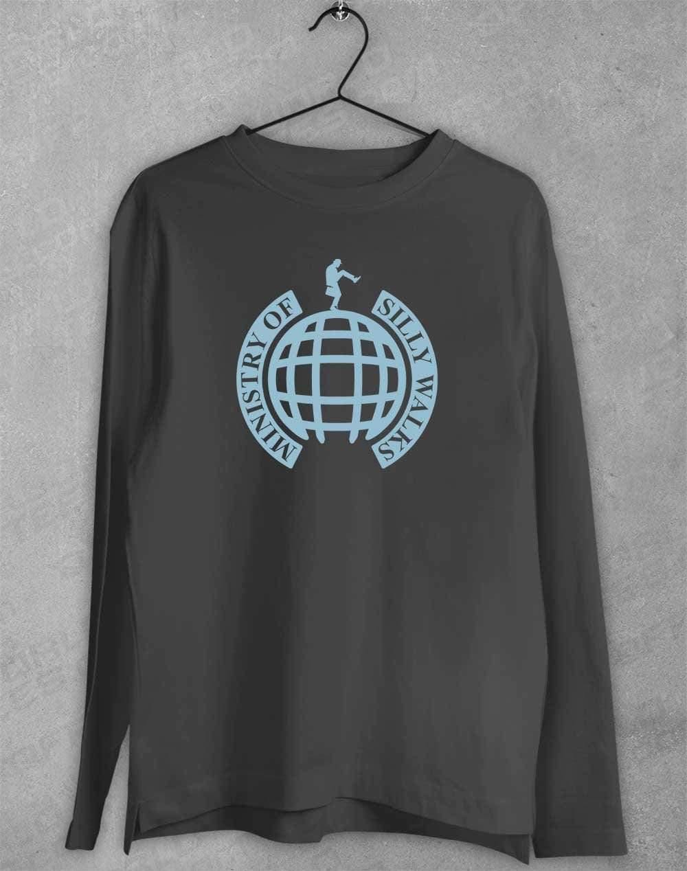 Ministry of Silly Walks Long Sleeve T-Shirt S / Charcoal  - Off World Tees