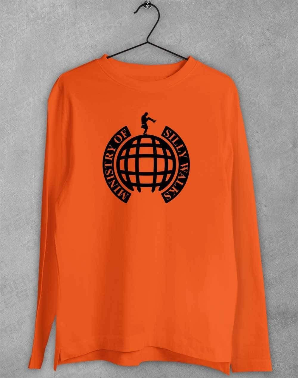 Ministry of Silly Walks Long Sleeve T-Shirt S / Orange  - Off World Tees