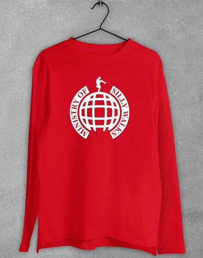 Ministry of Silly Walks Long Sleeve T-Shirt S / Red  - Off World Tees